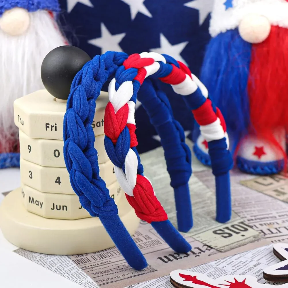 4th of July Outfits for Women Braided Headband for Girls Hair Accessories